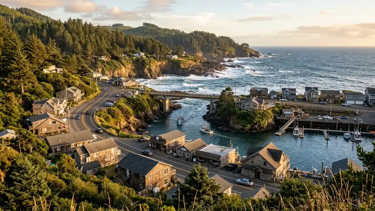 Public restroom locations mapped in Depoe Bay, Oregon — 6 facilities across zip codes 97341