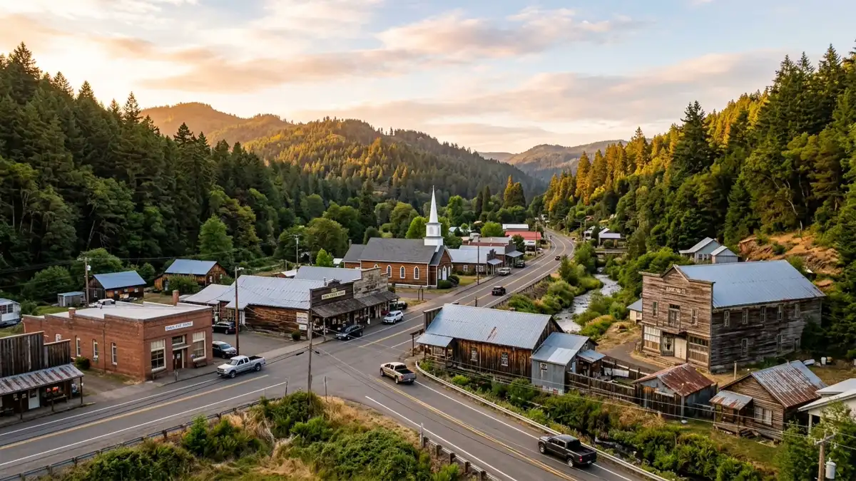 Public restroom locations mapped in Drain, Oregon — 6 facilities across zip codes 97435