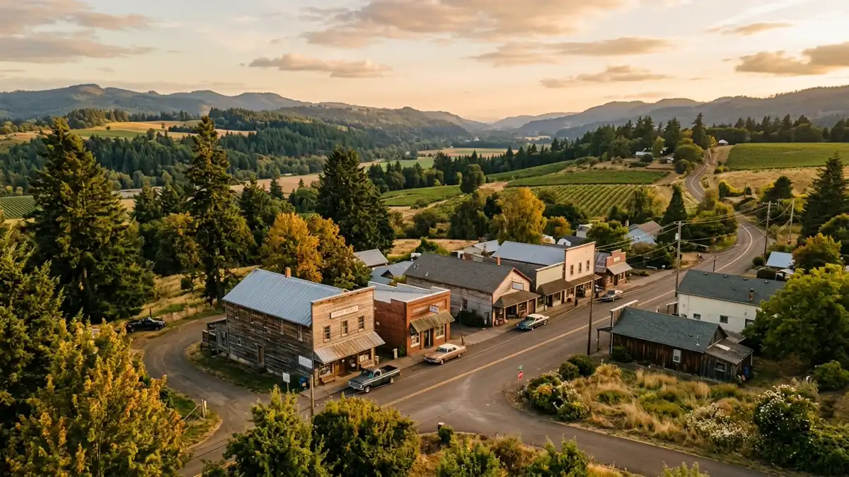 Public restroom locations mapped in Gaston, Oregon — 8 facilities across zip codes 97119