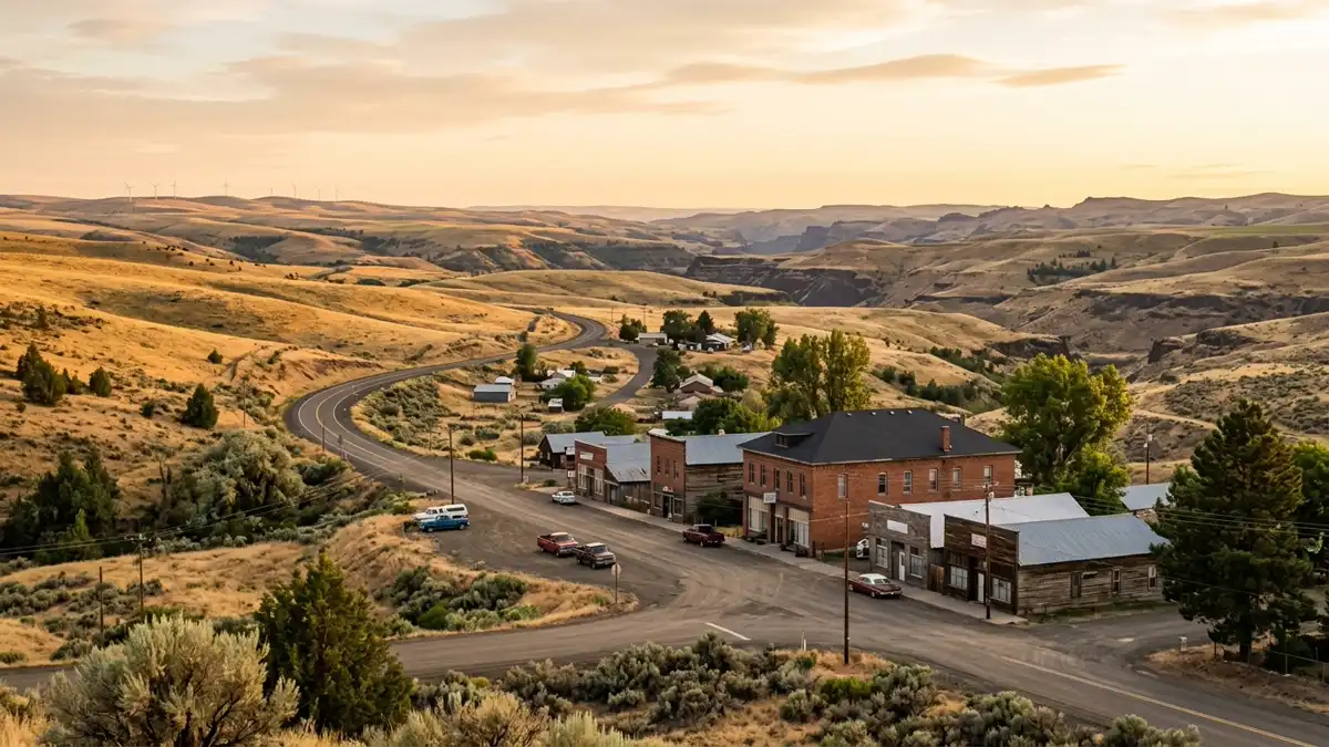 Public restroom locations mapped in Gilliam County, Oregon — 2 facilities across zip codes 97065