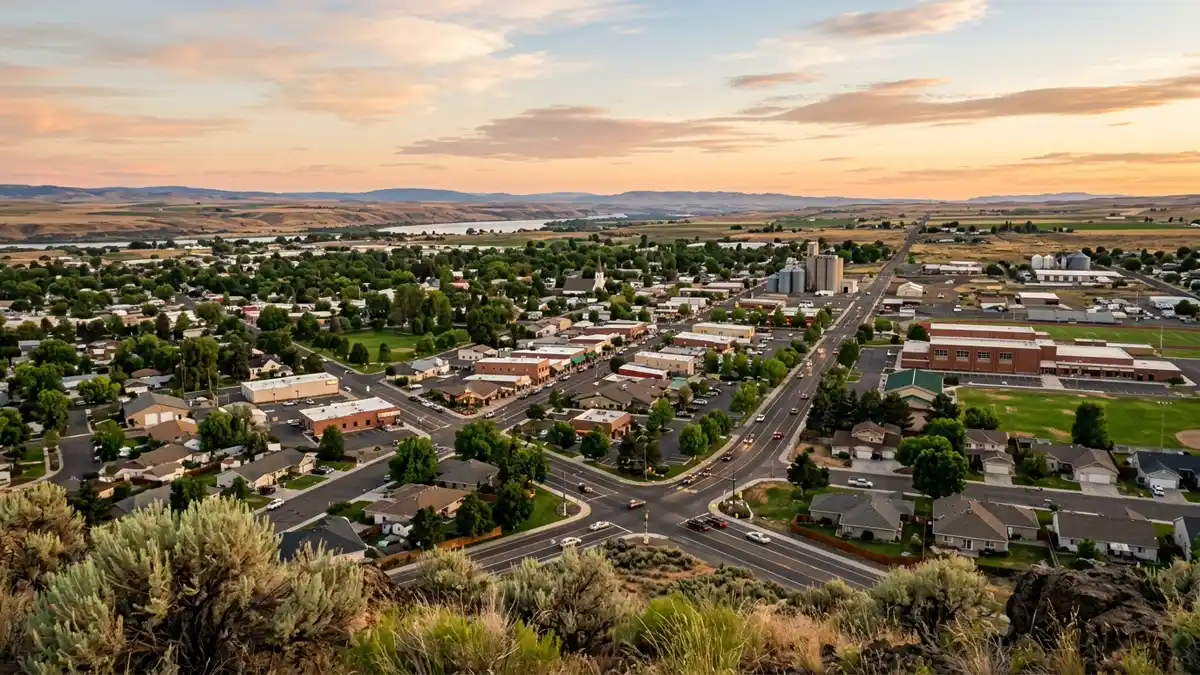 Public restroom locations mapped in Hermiston, Oregon — 9 facilities across zip codes 97838, 97875