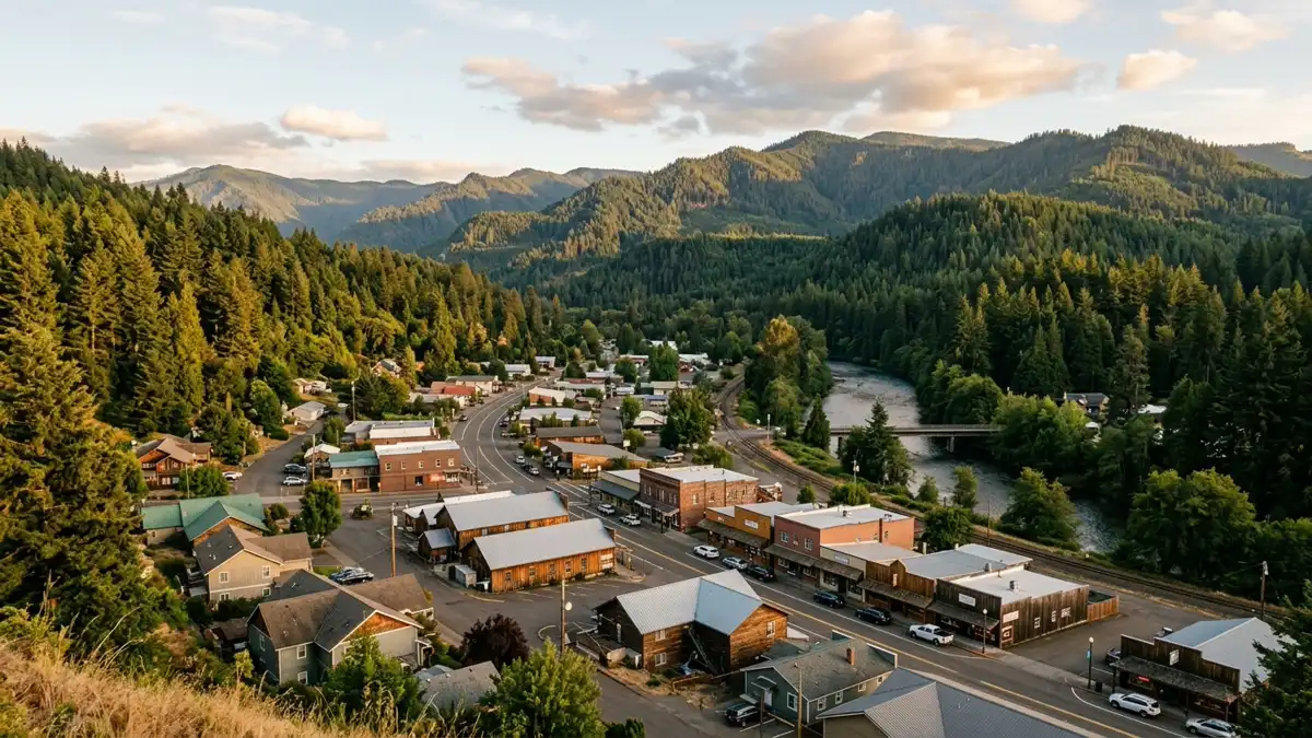 Public restroom locations mapped in Oakridge, Oregon — 11 facilities across zip codes 97463