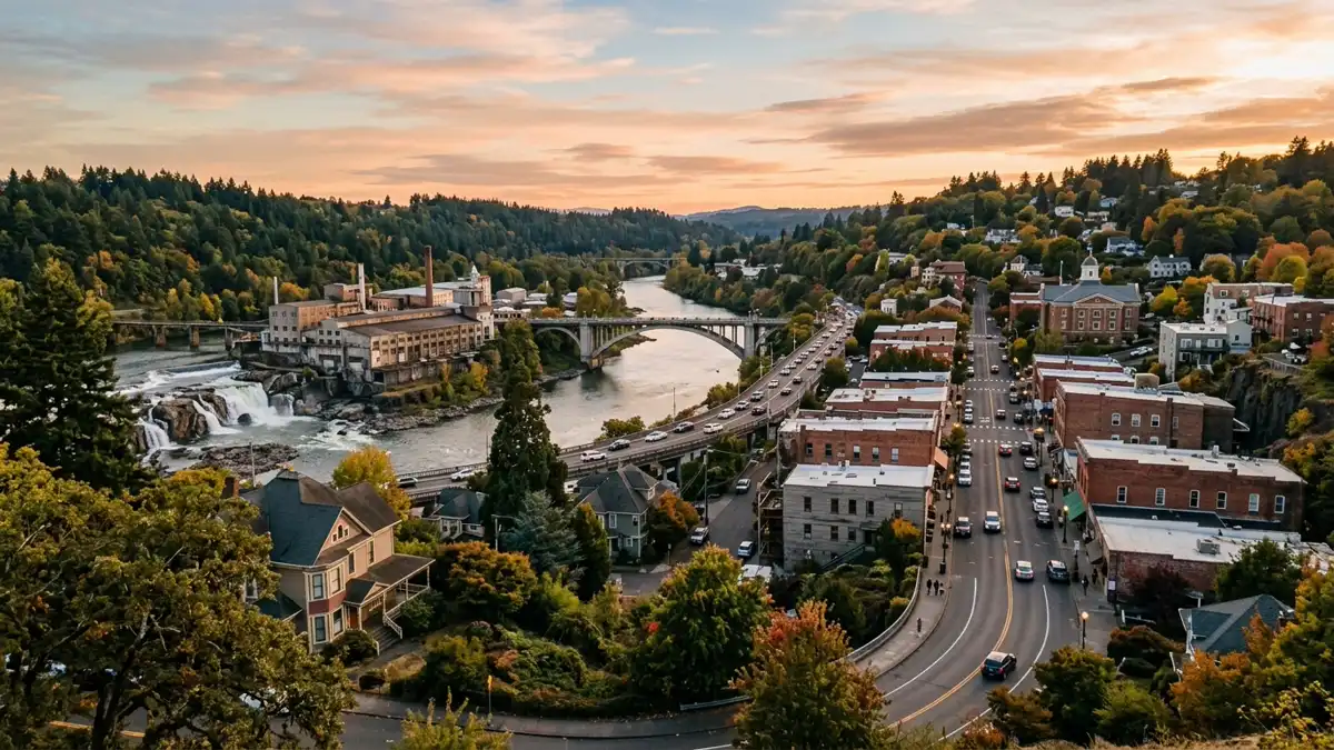 Public restroom locations mapped in Oregon City, Oregon — 13 facilities across zip codes 97027, 97045, 97068