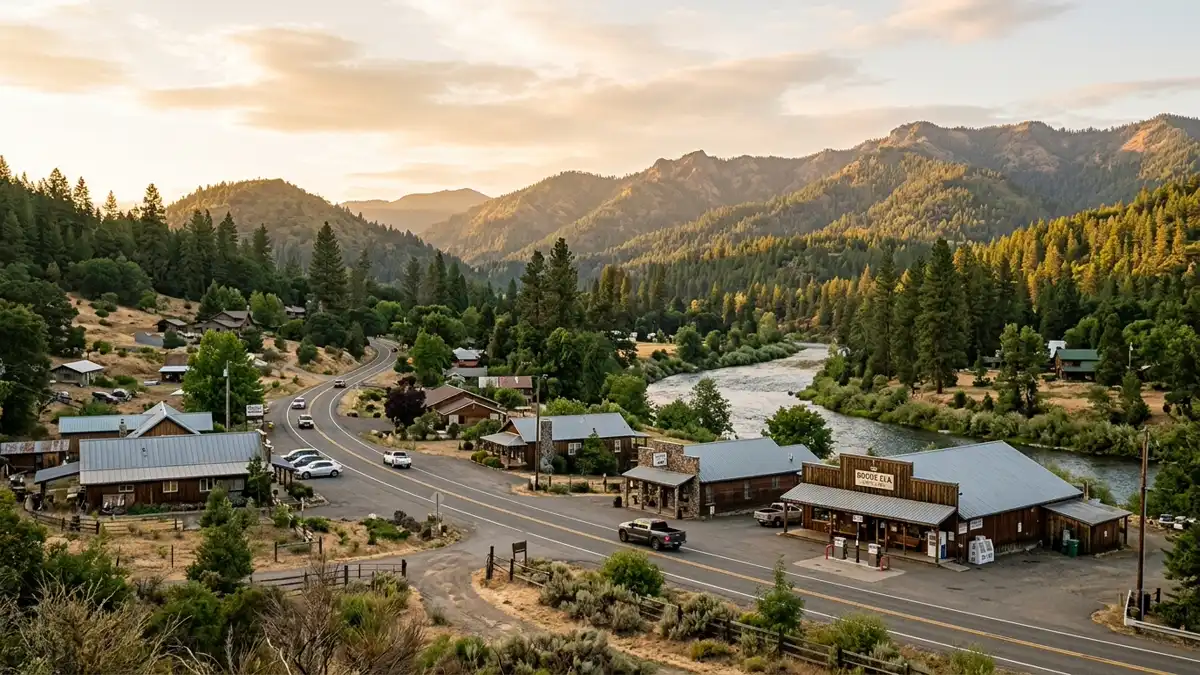 Public restroom locations mapped in Rogue Elk, Oregon — 2 facilities across zip codes 97541