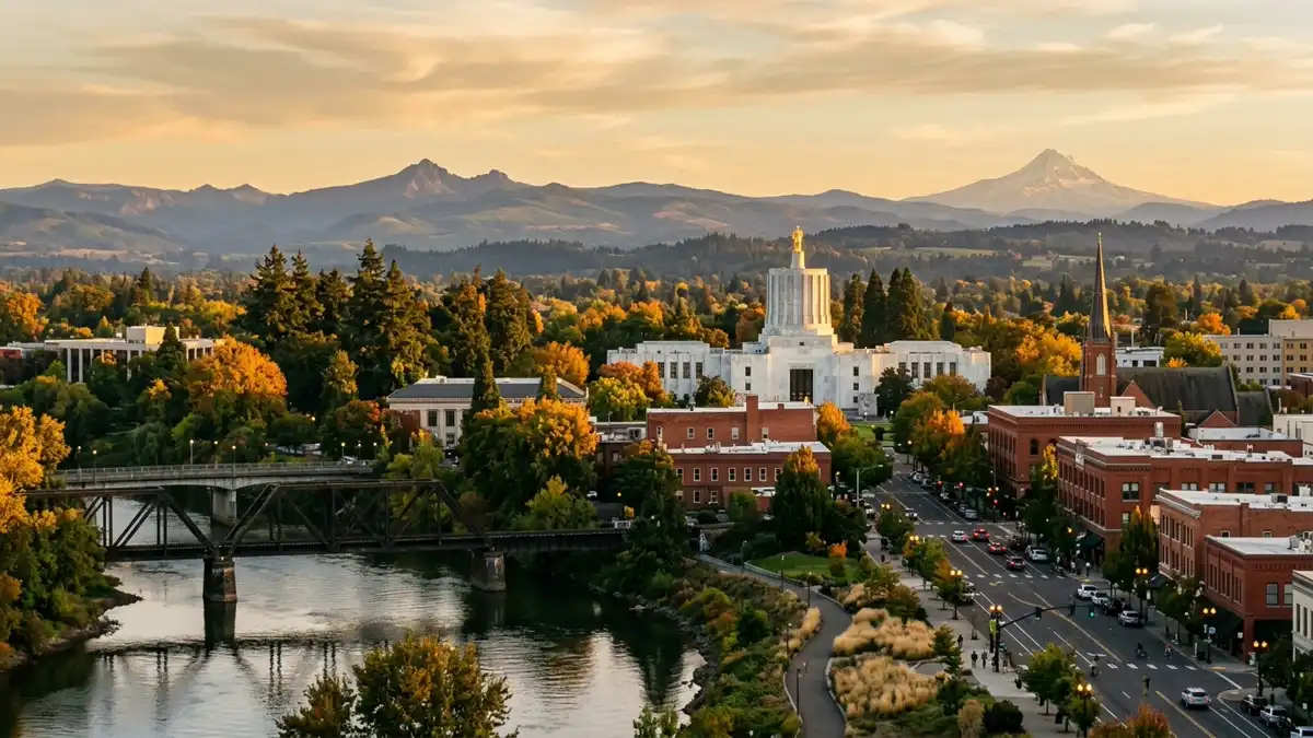 Public restroom locations mapped in Salem, Oregon — 88 facilities across zip codes 97301, 97302, 97304