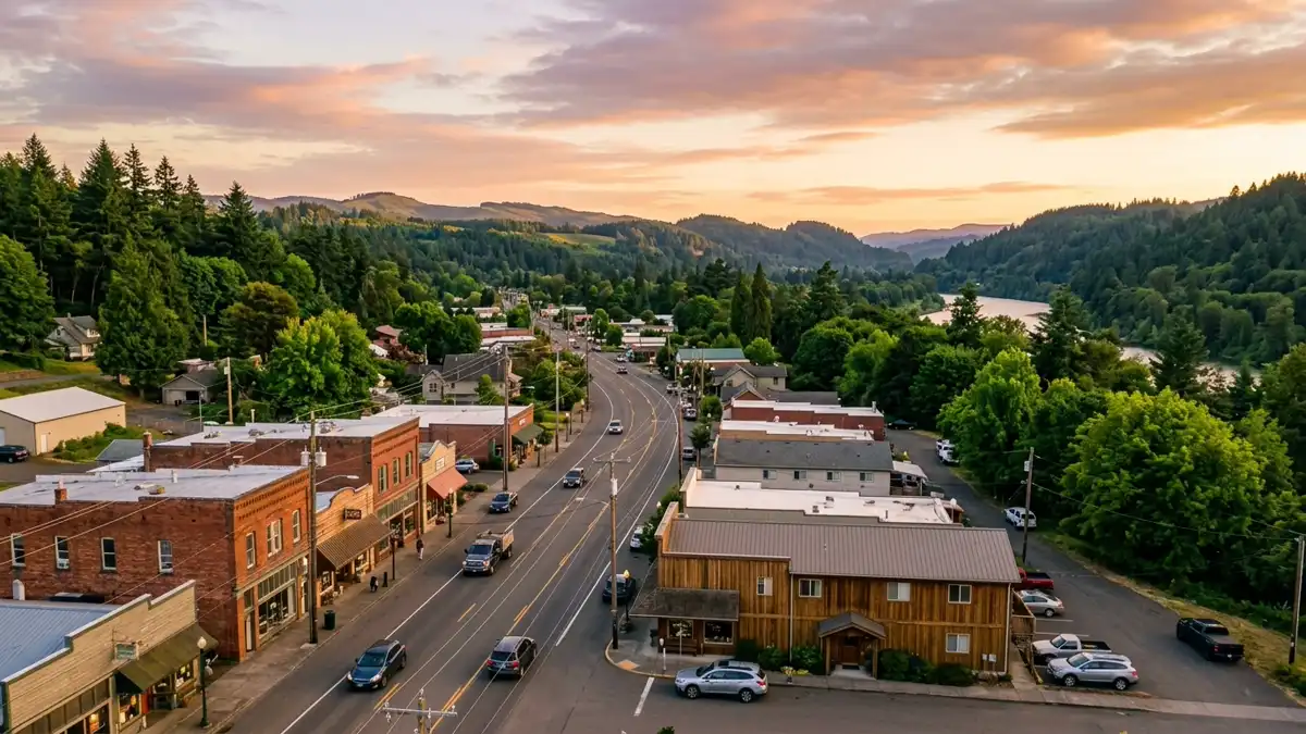 Public restroom locations mapped in Scappoose, Oregon — 6 facilities across zip codes 97056