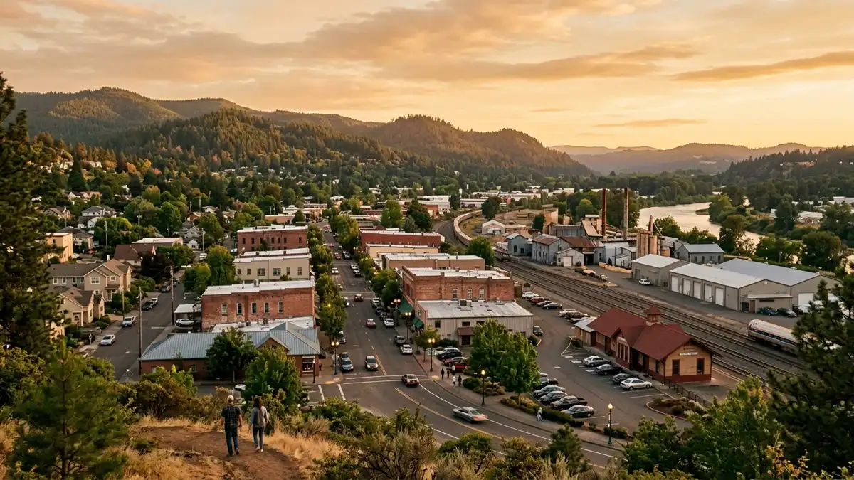 Public restroom locations mapped in Springfield, Oregon — 77 facilities across zip codes 97403, 97477, 97478
