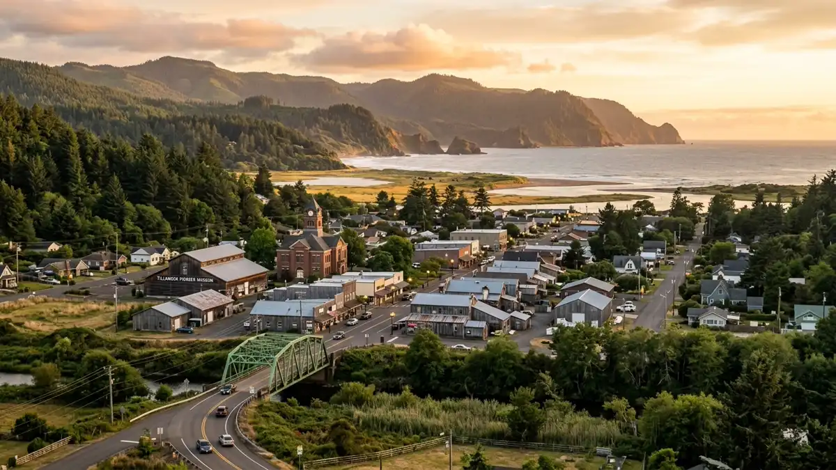Public restroom locations mapped in Tillamook County, Oregon — 133 facilities across zip codes 97102, 97130, 97134