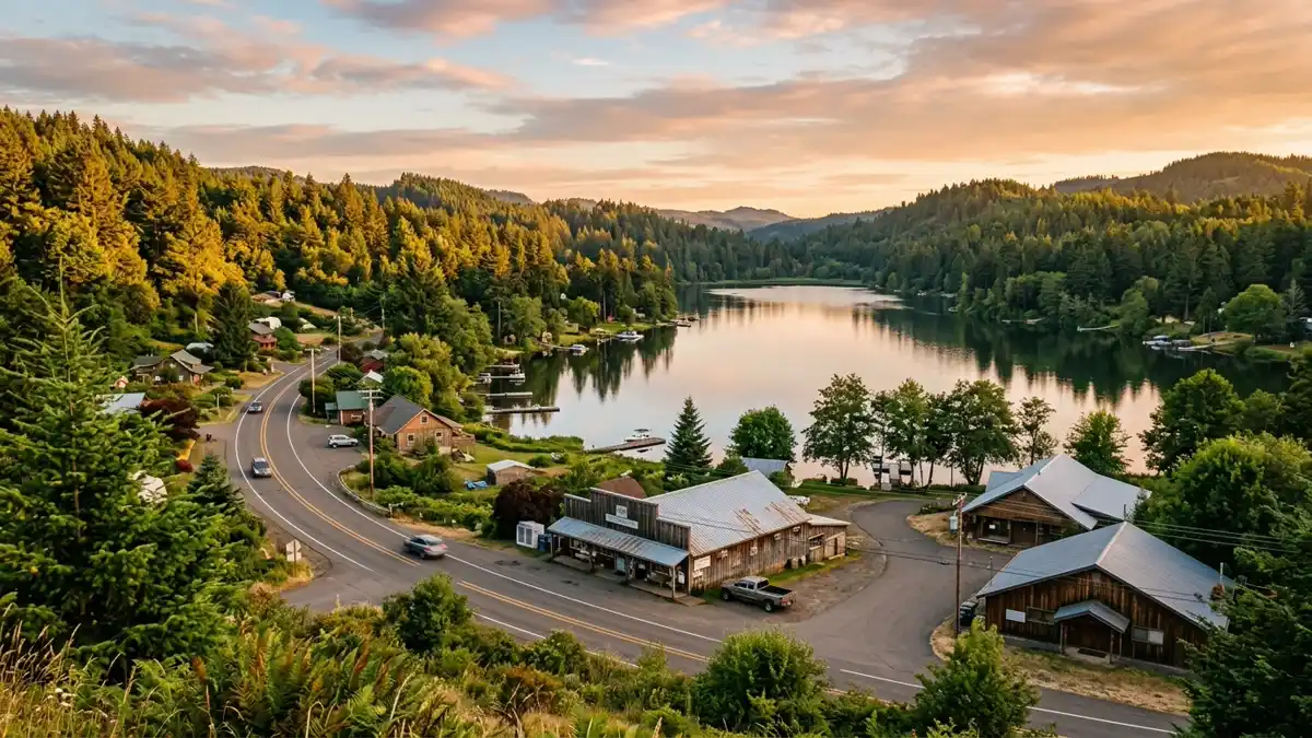 Public restroom locations mapped in Triangle Lake, Oregon — 1 facility across the city