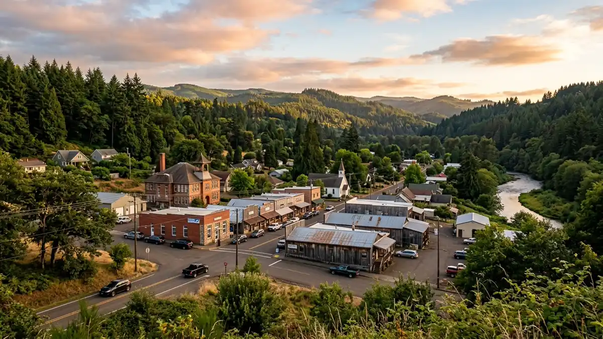 Public restroom locations mapped in Willamina, Oregon — 4 facilities across the city