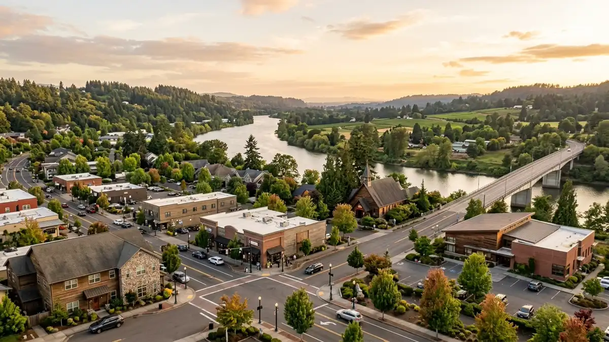 Public restroom locations mapped in Wilsonville, Oregon — 30 facilities across zip codes 97070