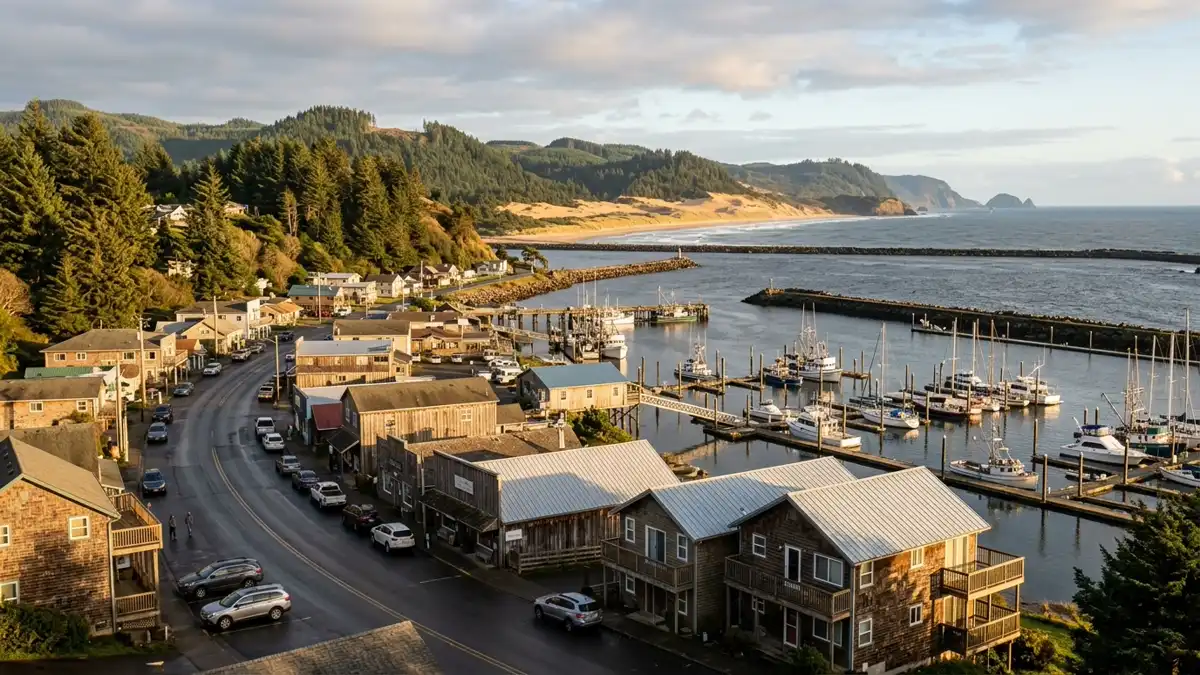 Public restroom locations mapped in Winchester Bay, Oregon — 29 facilities across zip codes 97467