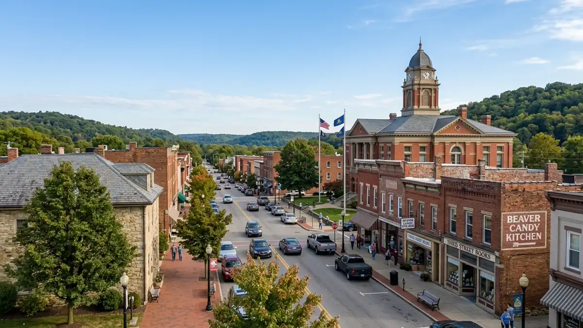Public restroom locations mapped in Beaver Township, Pennsylvania — 5 facilities across zip codes 16232