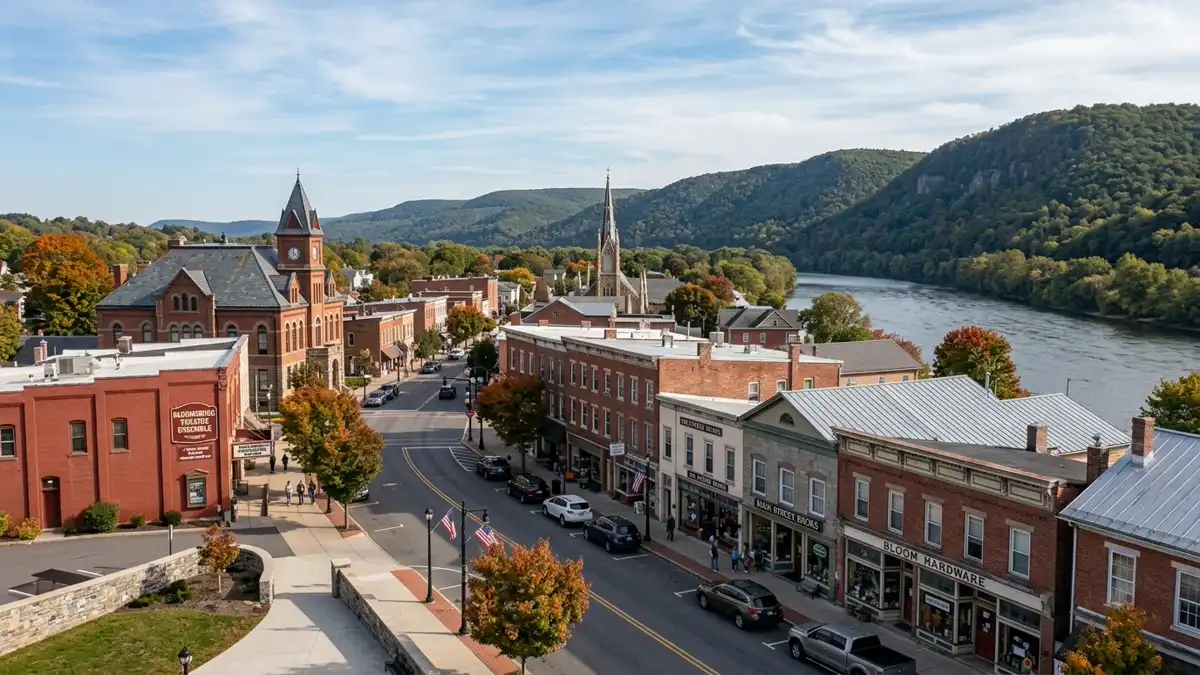 Public restroom locations mapped in Bloom Township, Pennsylvania — 4 facilities across zip codes 16838