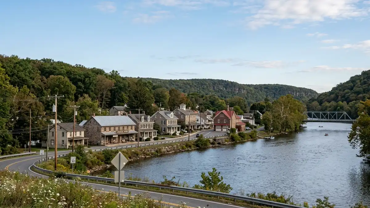 Public restroom locations mapped in Bridgeton Township, Pennsylvania — 1 facilities across zip codes 18972