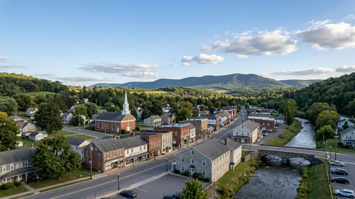 Public restroom locations mapped in Brown Township, Pennsylvania — 11 facilities across zip codes 17084, 17727, 17769