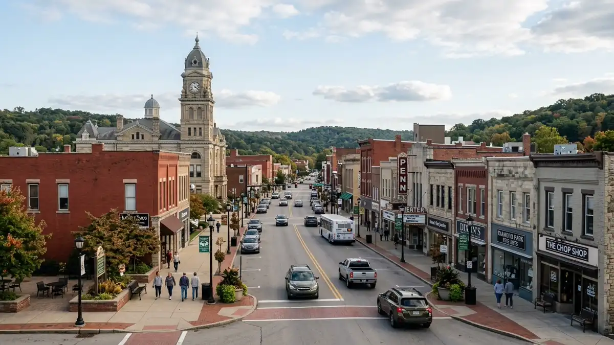 Public restroom locations mapped in Butler, Pennsylvania — 11 facilities across zip codes 16001