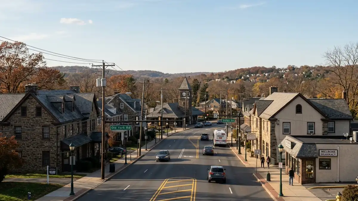 Public restroom locations mapped in Cheltenham Township, Pennsylvania — 1 facilities across zip codes 19095