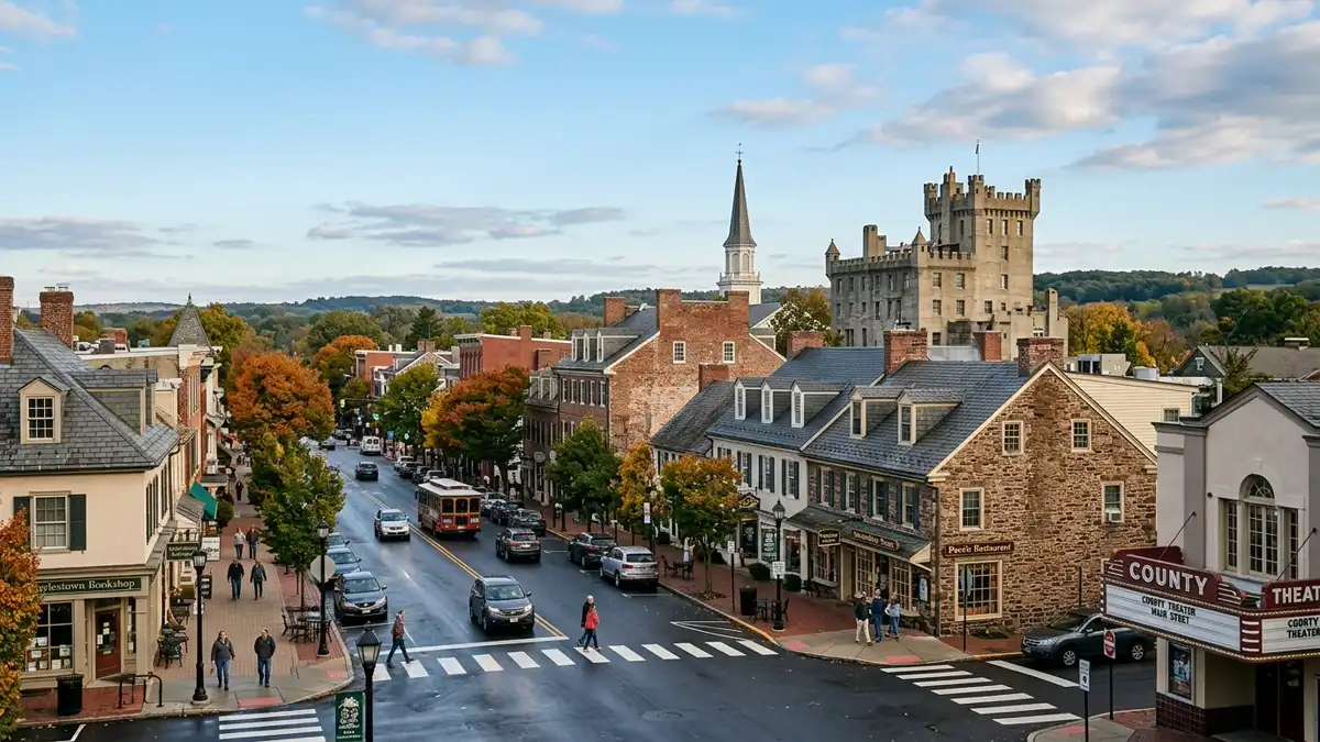 Public restroom locations mapped in Doylestown Township, Pennsylvania — 2 facilities across zip codes 18901