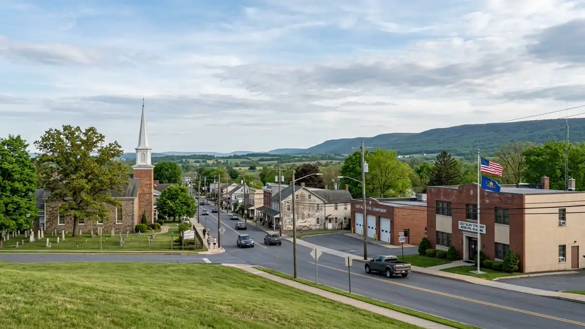 Public restroom locations mapped in East Allen Township, Pennsylvania — 2 facilities across zip codes 18017, 18032