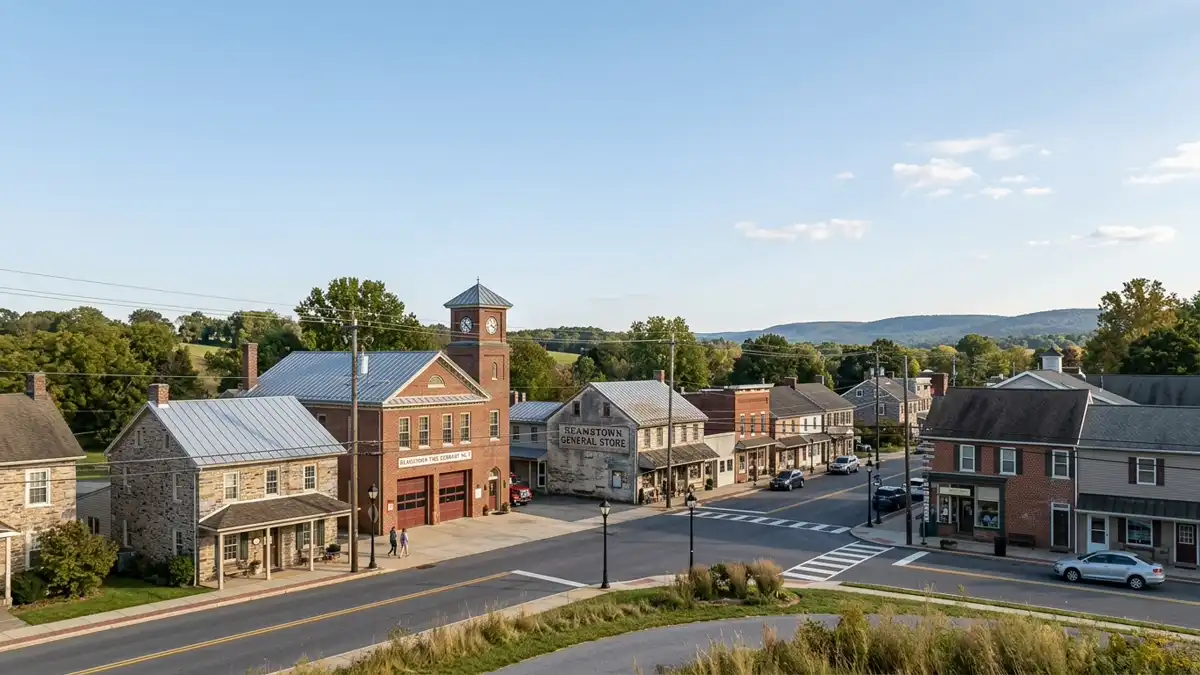 Public restroom locations mapped in East Cocalico Township, Pennsylvania — 4 facilities across zip codes 17567