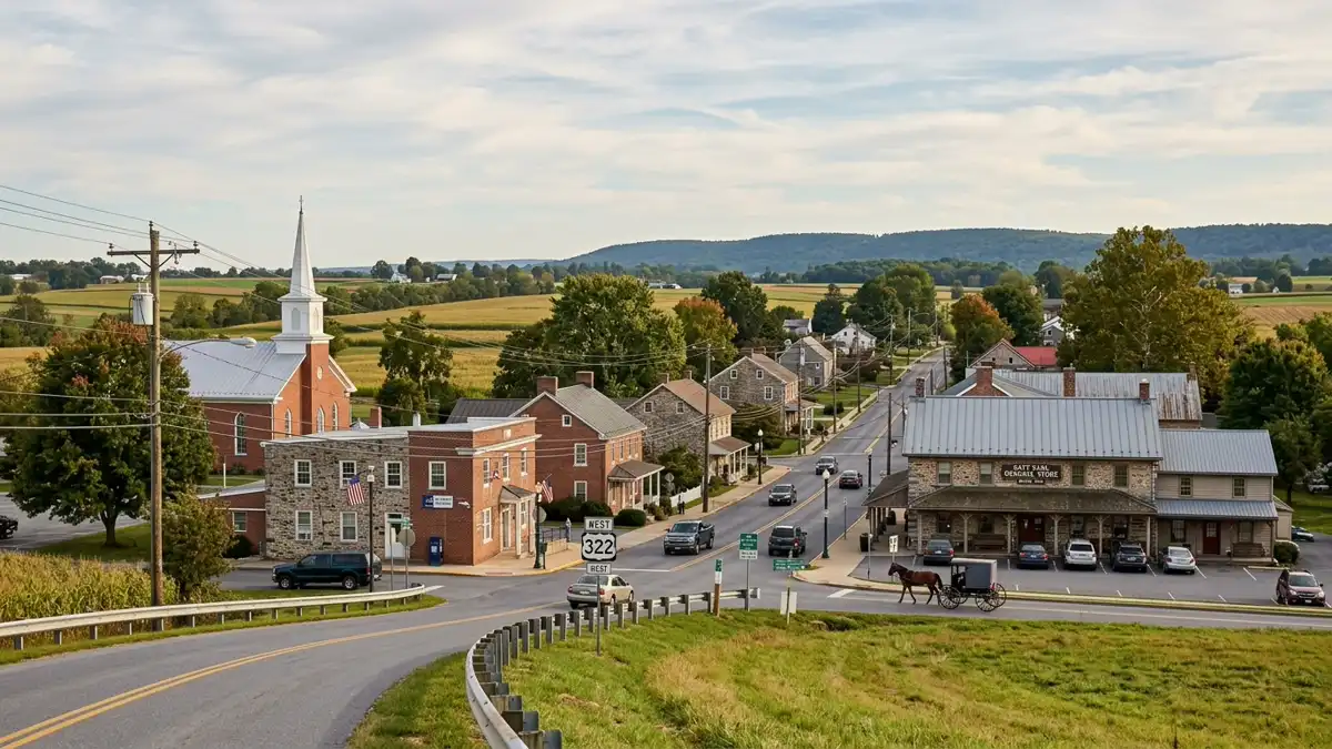 Public restroom locations mapped in East Earl Township, Pennsylvania — 1 facilities across zip codes 17528