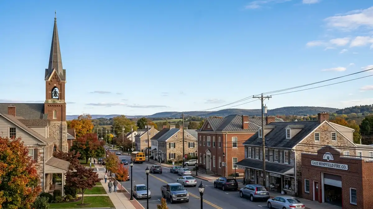 Public restroom locations mapped in East Hempfield Township, Pennsylvania — 10 facilities across zip codes 17545, 17601