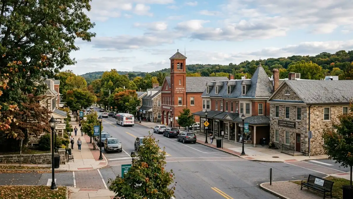 Public restroom locations mapped in Easttown Township, Pennsylvania — 1 facilities across zip codes 19312