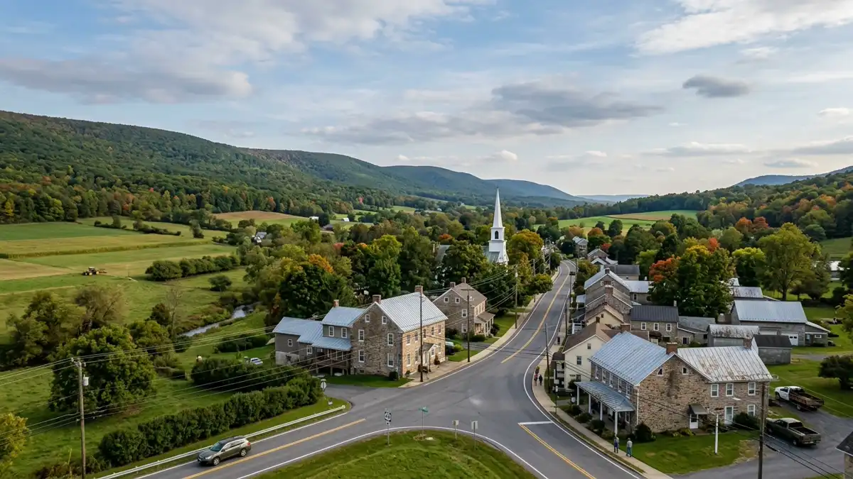 Public restroom locations mapped in Haines Township, Pennsylvania — 8 facilities across the city