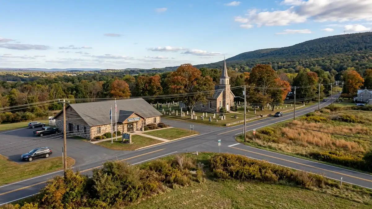 Public restroom locations mapped in Haycock Township, Pennsylvania — 54 facilities across zip codes 18942, 18951