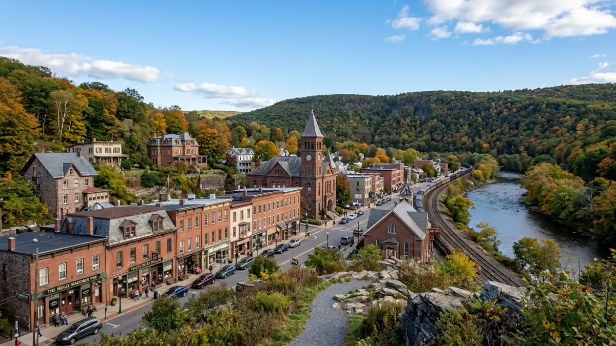 Public restroom locations mapped in Jim Thorpe, Pennsylvania — 6 facilities across zip codes 18229, 18240