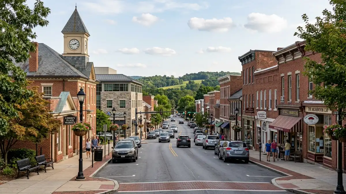 Public restroom locations mapped in Kennett Square, Pennsylvania — 4 facilities across zip codes 19348