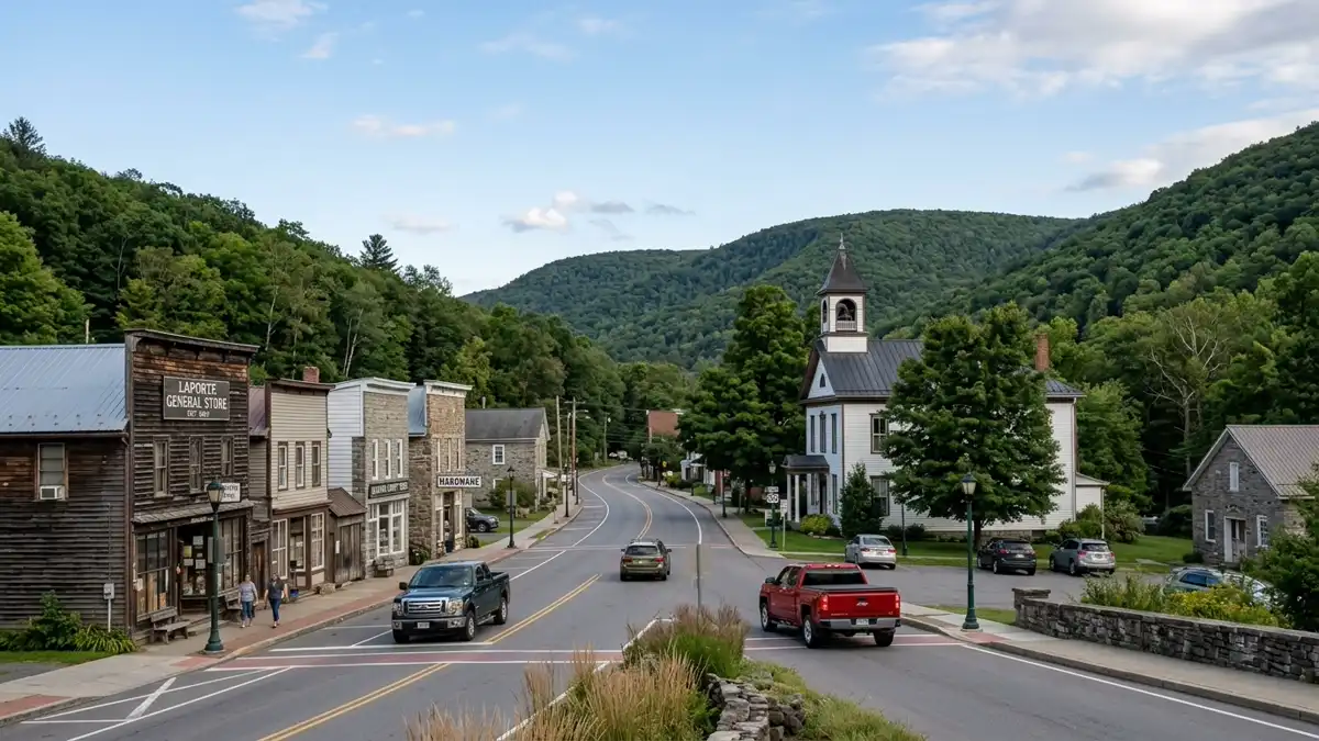 Public restroom locations mapped in Laporte Township, Pennsylvania — 2 facilities across zip codes 18626