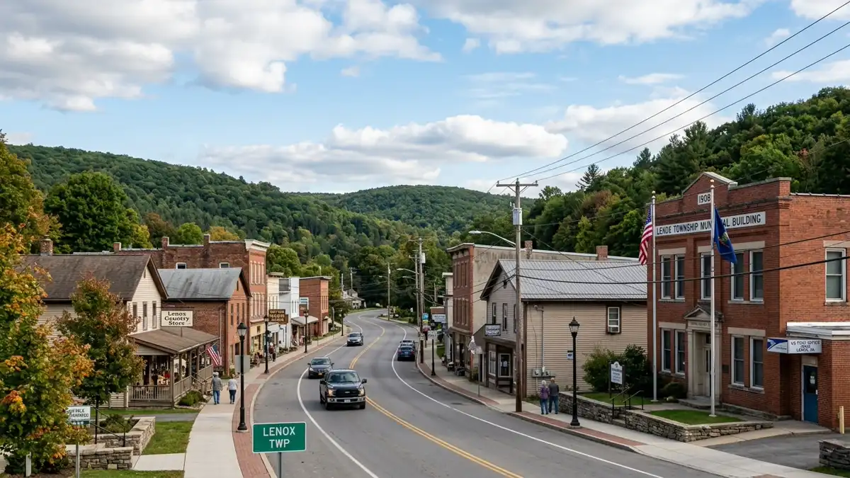 Public restroom locations mapped in Lenox Township, Pennsylvania — 8 facilities across the city
