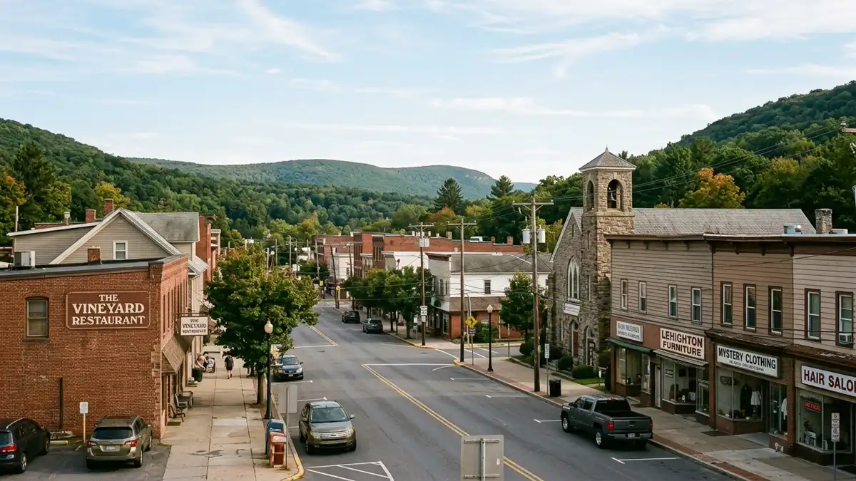 Public restroom locations mapped in Mahoning Township, Pennsylvania — 5 facilities across zip codes 17821