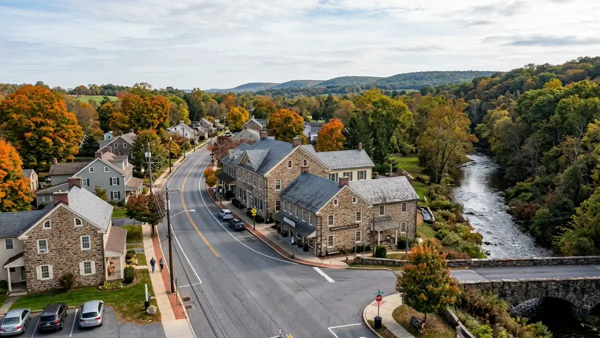 Public restroom locations mapped in Marlborough Township, Pennsylvania — 5 facilities across zip codes 18054, 18957