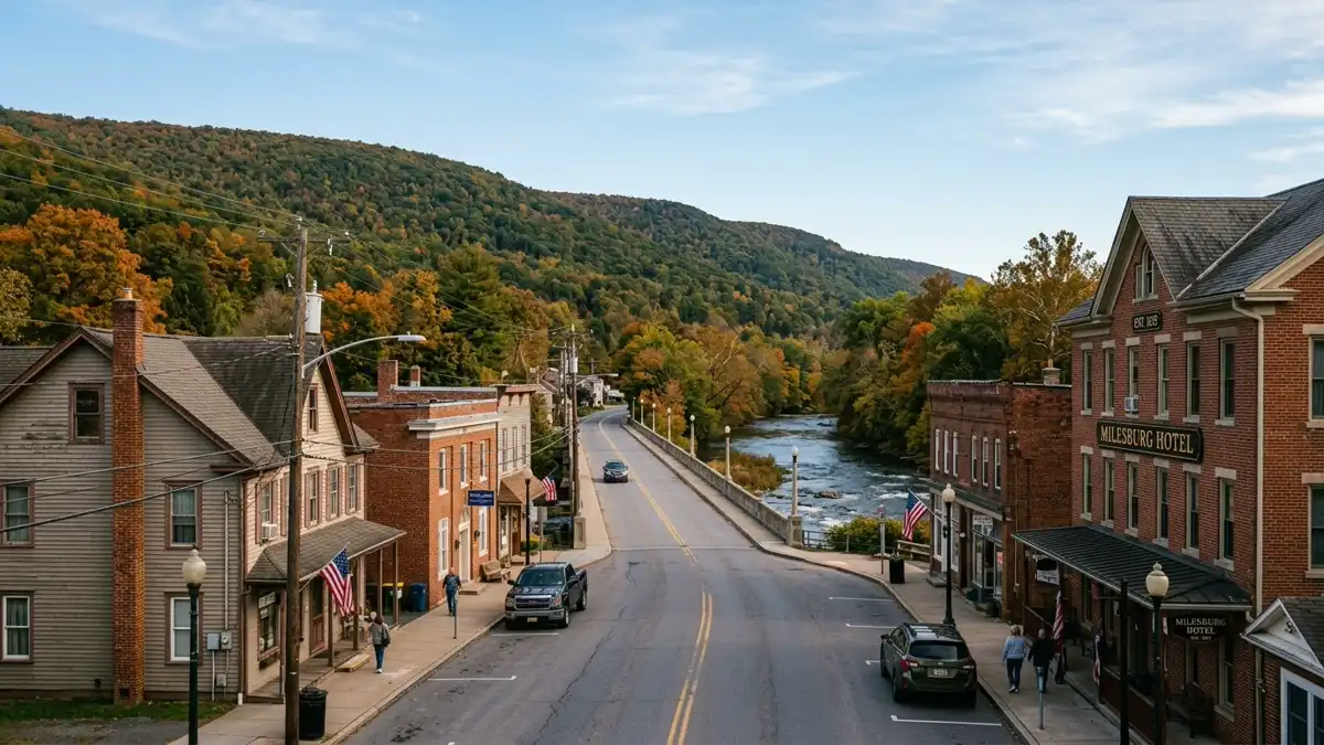 Public restroom locations mapped in Milesburg, Pennsylvania — 4 facilities across zip codes 16853