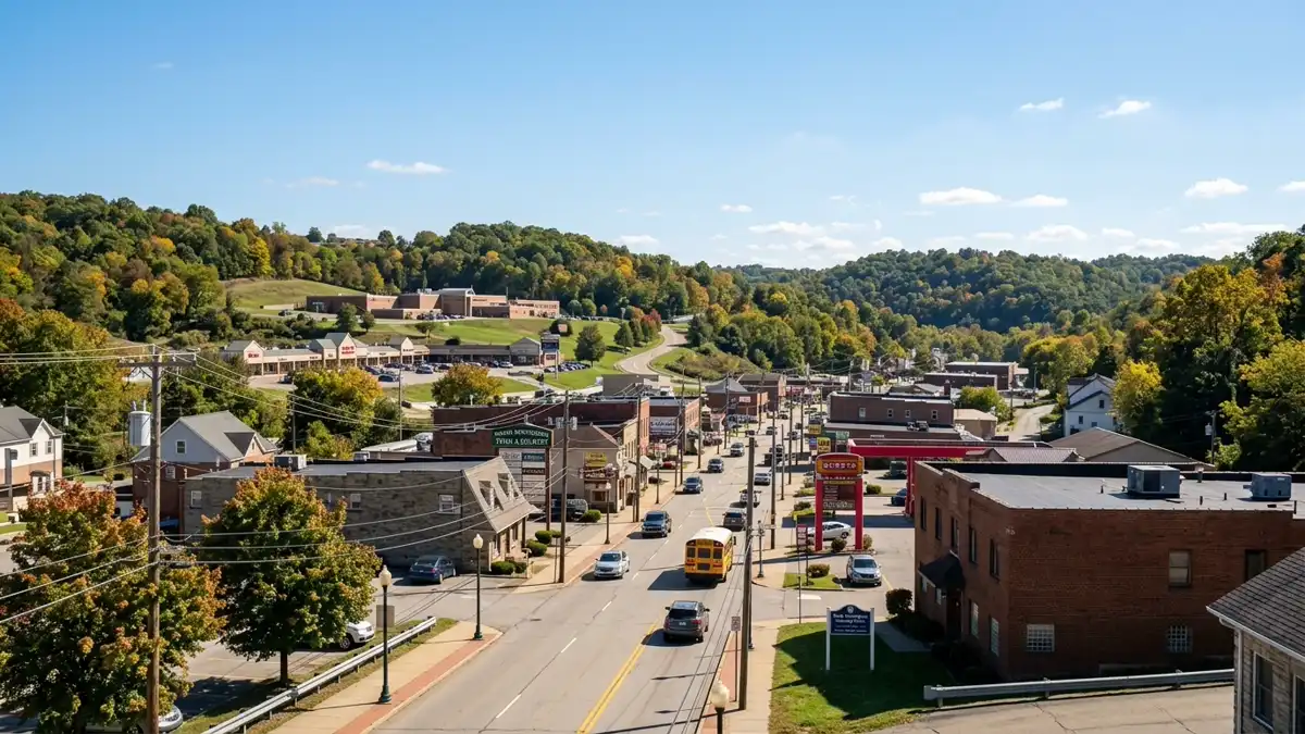 Public restroom locations mapped in North Huntingdon Township, Pennsylvania — 23 facilities across zip codes 15047, 15615, 15642