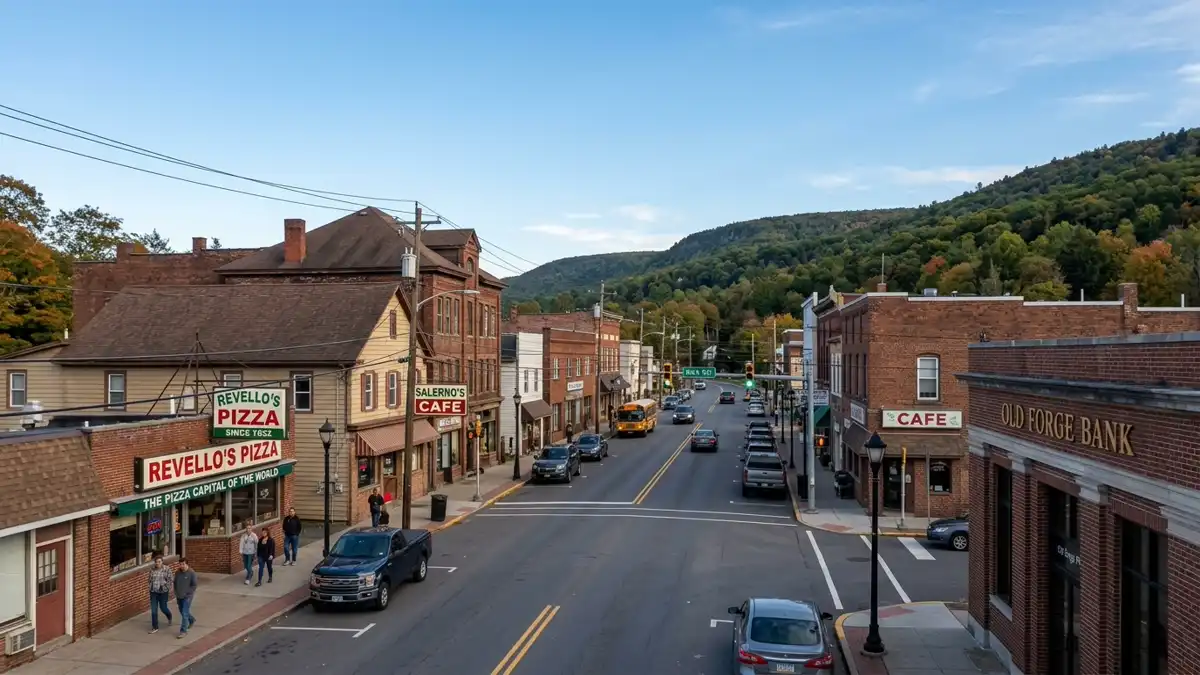 Public restroom locations mapped in Old Forge, Pennsylvania — 5 facilities across zip codes 18518