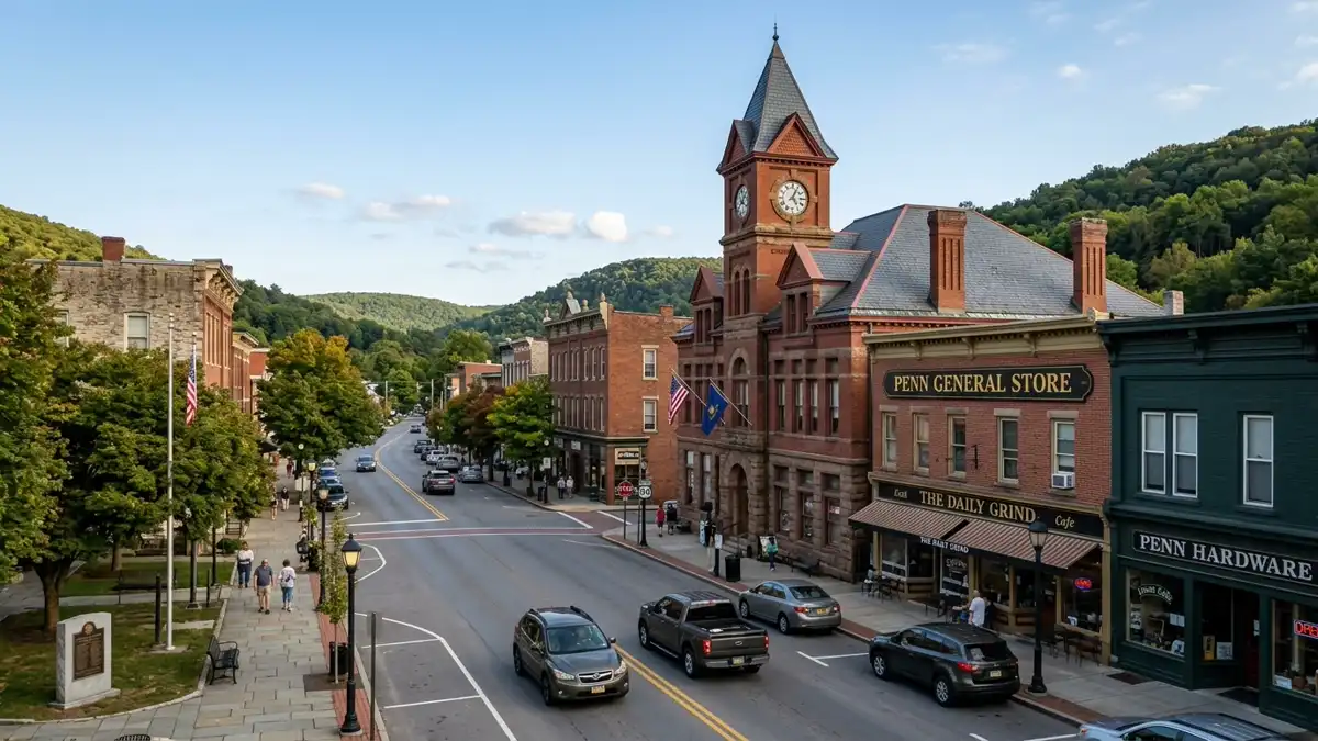 Public restroom locations mapped in Penn, Pennsylvania — 4 facilities across zip codes 15675