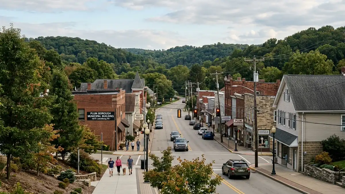Public restroom locations mapped in Plum, Pennsylvania — 2 facilities across zip codes 15139
