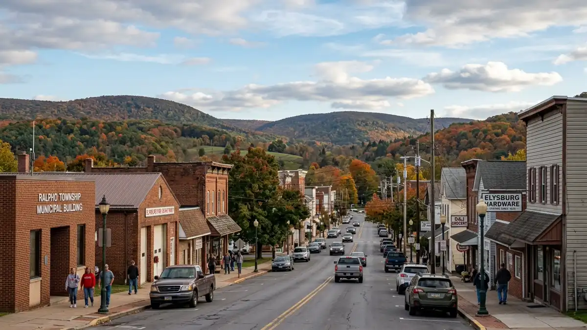 Public restroom locations mapped in Ralpho Township, Pennsylvania — 6 facilities across zip codes 17824