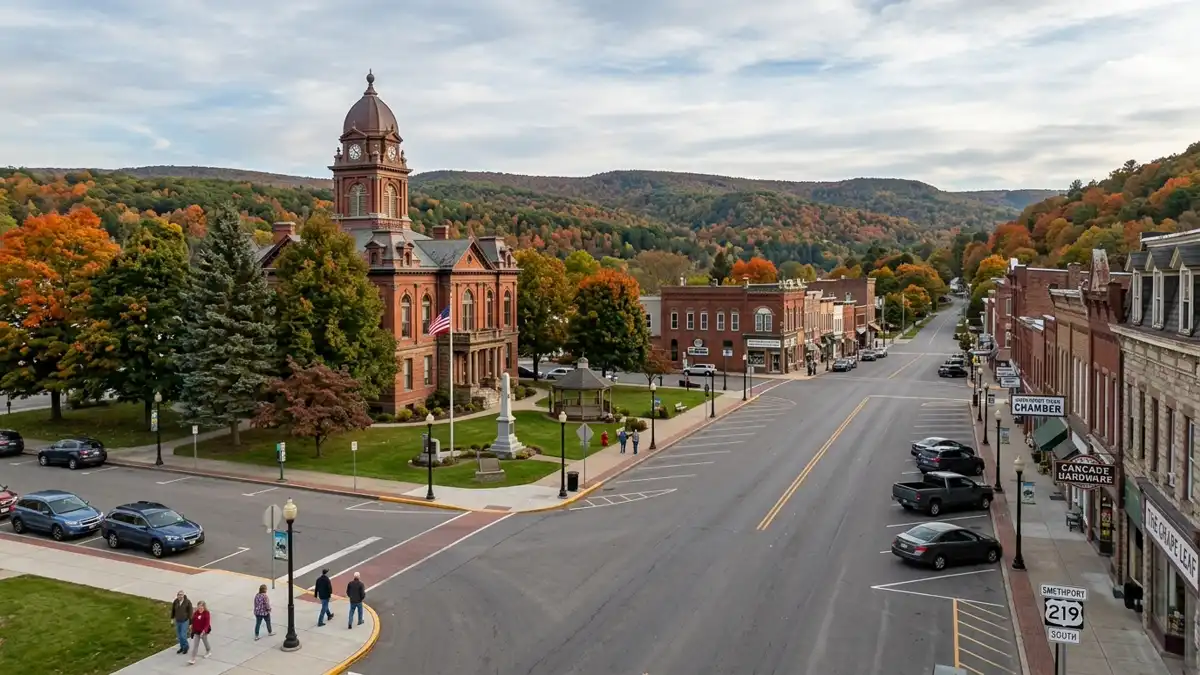 Public restroom locations mapped in Smethport, Pennsylvania — 3 facilities across zip codes 16730, 16749