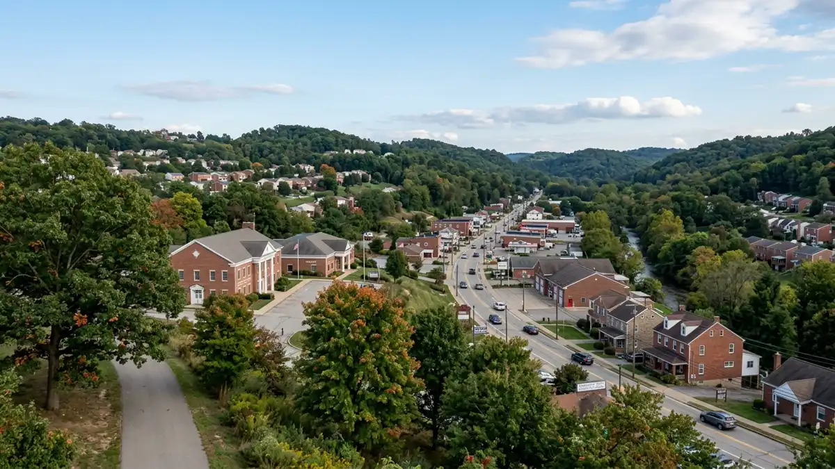 Public restroom locations mapped in South Fayette Township, Pennsylvania — 9 facilities across zip codes 15017, 15055