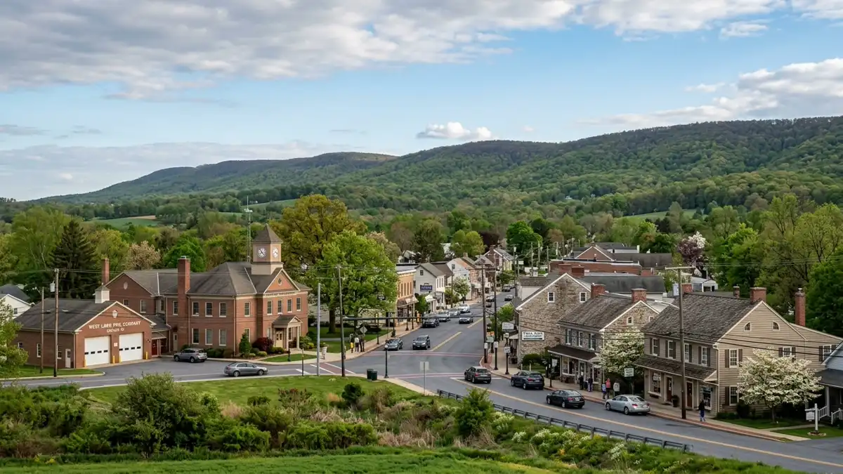 Public restroom locations mapped in Spring Township, Pennsylvania — 13 facilities across zip codes 19609