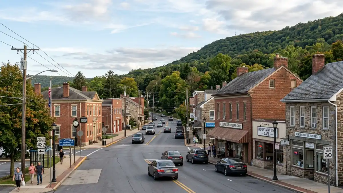 Public restroom locations mapped in St Lawrence Usa 1, Pennsylvania — 4 facilities across zip codes 19606