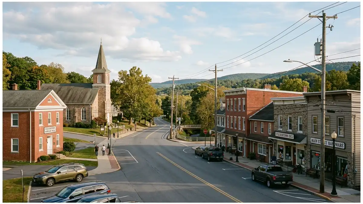 Public restroom locations mapped in Stockertown, Pennsylvania — 1 facilities across zip codes 18083