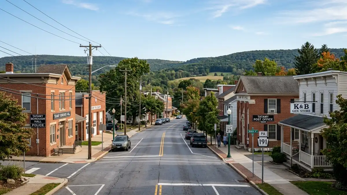 Public restroom locations mapped in Tatamy, Pennsylvania — 1 facilities across zip codes 18085