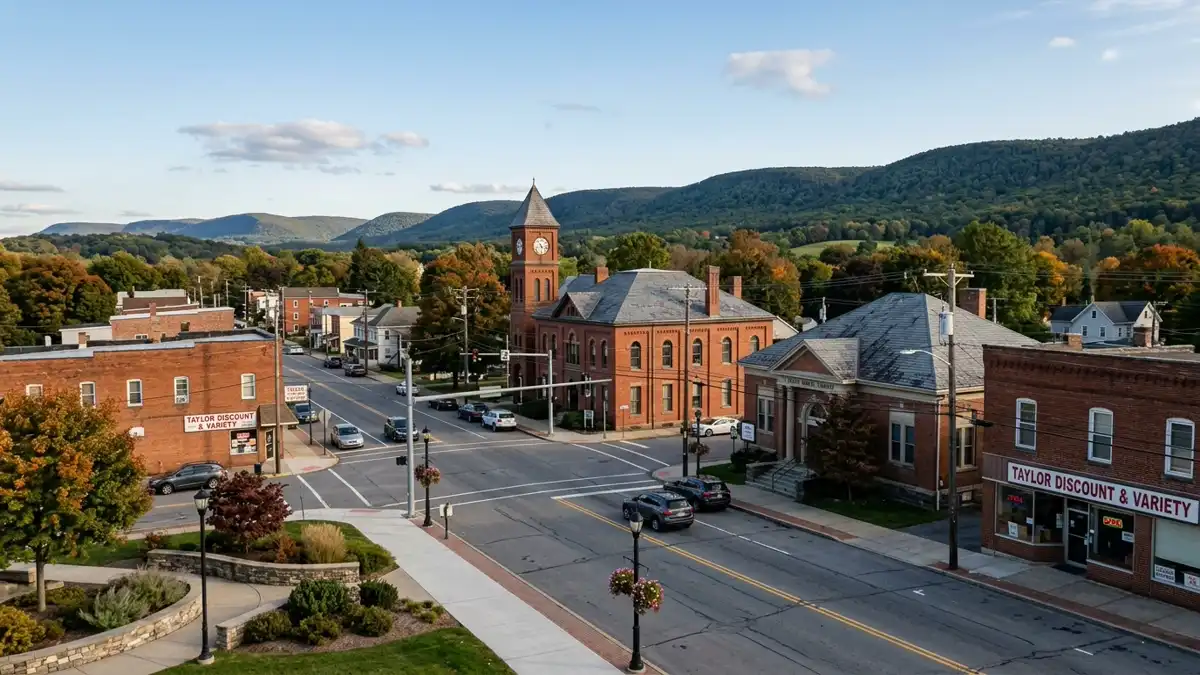 Public restroom locations mapped in Taylor Township, Pennsylvania — 1 facilities across the city