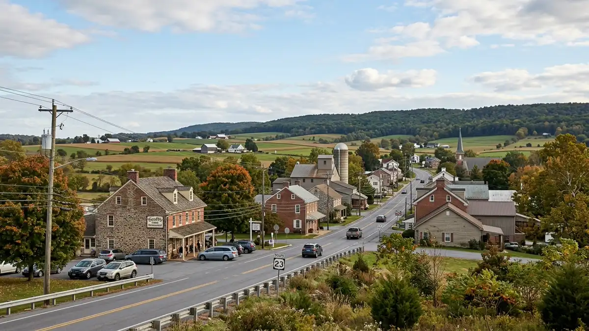 Public restroom locations mapped in Upper Leacock Township, Pennsylvania — 1 facilities across zip codes 17540